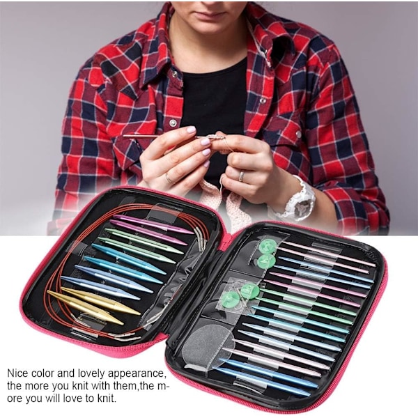 Interchangeable Circular Knitting Needles - Aluminium Interchangeable Circular Knitting Needle Set