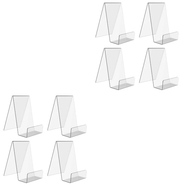 12 kpl Akryyliset Telineet Muotokuva Kirjallisuuden Näyttötelineet Kotiin Toimistoon Kouluun 8 kpl 10,5x9cm
