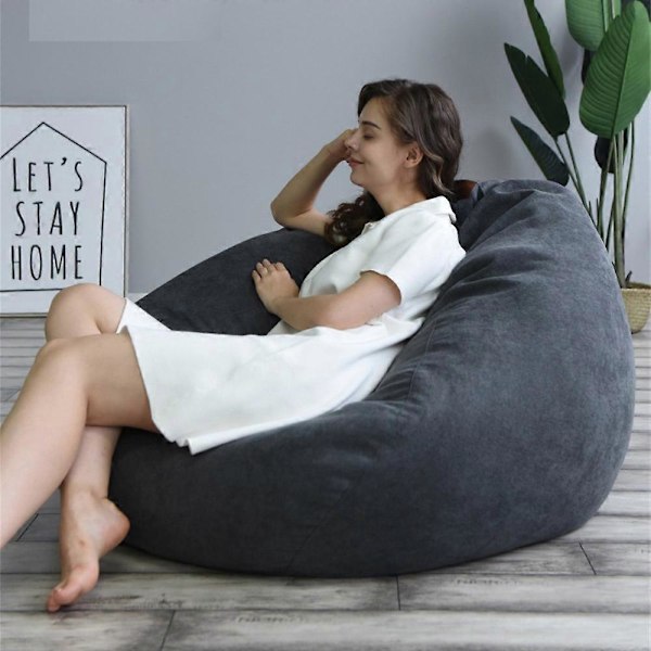 Helt Nye Ekstra Store Sækkestole Sofa Betræk Indendørs Lazy Lounger Til Voksne Børn Udsalg!