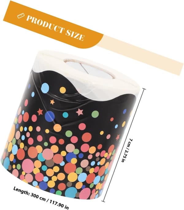 Black Bulletin Board Stickers, Removable Self-Adhesive Border Decals