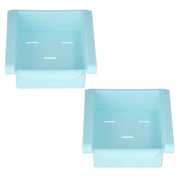 2 Pcs Refrigerator Organizer 5 Vents Ventilation and Drainage Integrated Handle Refrigerator Storage Rack
