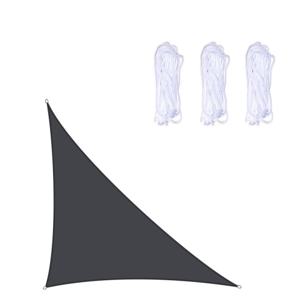 Triangle Shade Seil 3x3x4,3m vanntett og UV-bestandig, egnet for hageterrassebalkonger, svart