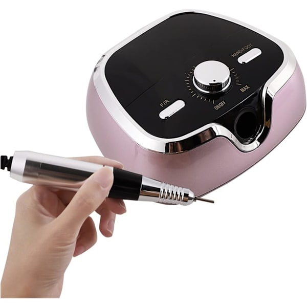 35000 RPM nagelborr med fotpedal, lämplig för alla gelnagellack Professionella hushållsnagelverktyg (färg: lila)