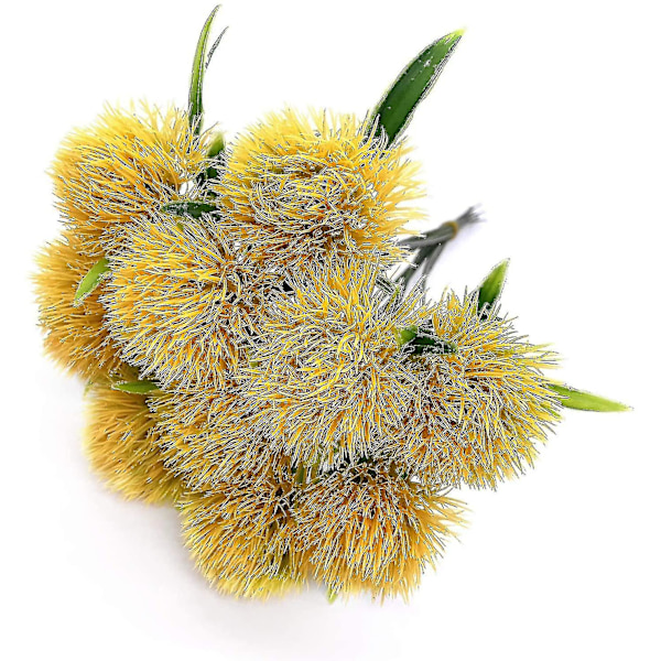 10 st Maskros konstgjorda blommor Växter Bukett Plastblomma för heminredning / bröllopsinredning (grön)