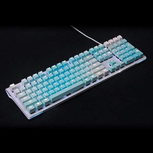 108 tangenter Bakgrundsbelyst dubbelskott regnbågsgradient PBT Keycap Set Profil Key Cap för mekaniskt speltangentbord (axelkropp: kit 2, färg: rosa