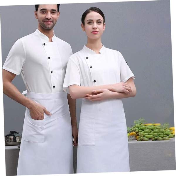 Hotellväst Jacka för kvinnor Servitris Uniform Overoles Para Mujer Cook Kläder Kortärmad Cook