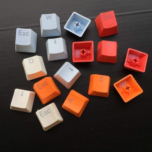 Combo PBT Bakgrundsbelysning Tangentkapslar med avdragare för switchar mekaniska tangentbord (färg: orange)