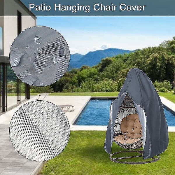 Uteplats hängande cover Outdoor Pod Swing Seat Cover Damm Vattentätt cover Stolskydd