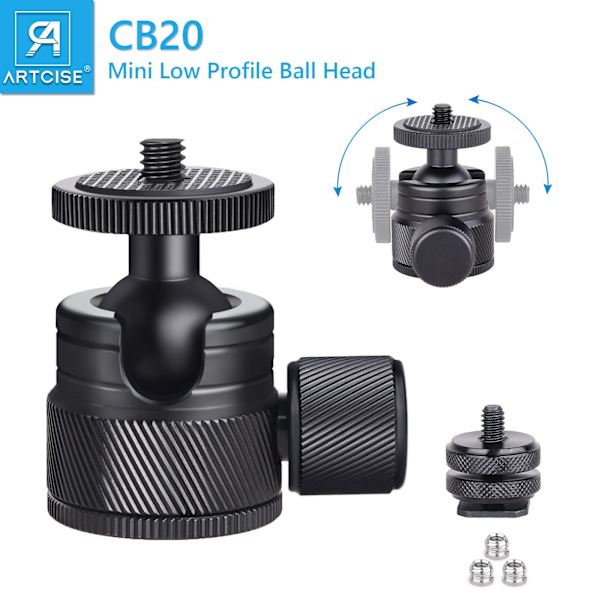 Artcise GH7 CNC-legering Gimbal Pan Head Panoramiskt stativ Head Carbon Pan Head Ultrastabilt gimbal Pan Head 720 graders roterande panorama Pan Head