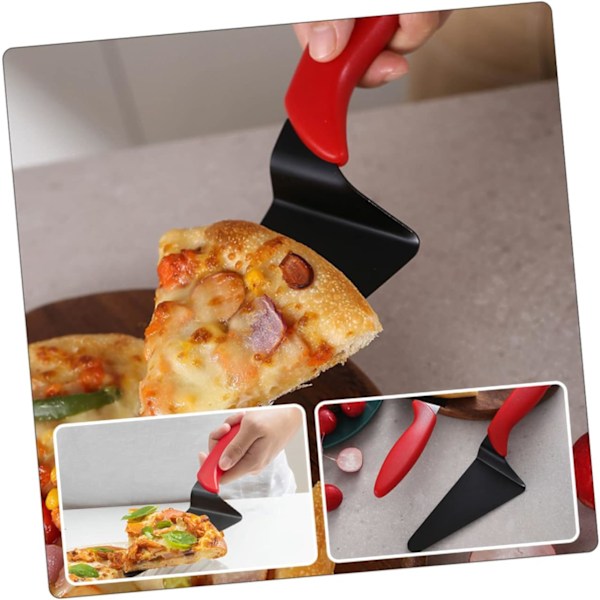 Pizzaspatel i rostfritt stål Tandad tårtskärare Pizzaspade i rostfritt stål Stålpajservering Hushållsverktyg Kakservering pajskärare