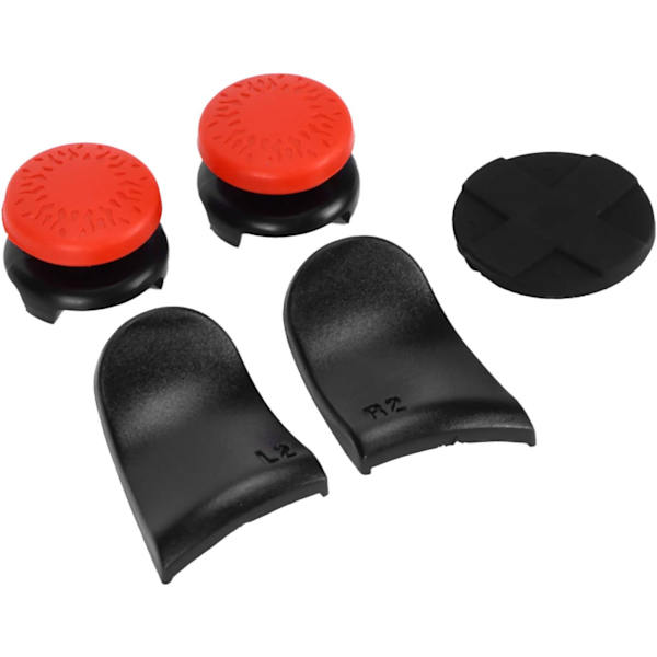 Thumb Stick Grip Cap Thumb Stick Grip Cap Abs Silikon 5In 1 Thumb Stick Grip Key Cap Joystick Cover L2 R2 Trigger Extender för Ps5 Controller (röd)