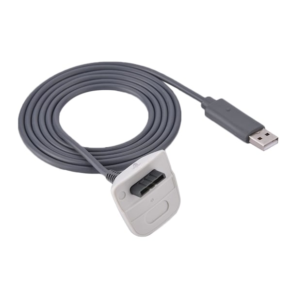 Laddningskabel Pure Copper USB -laddare för Microsoft för Xbox 360 trådlös handkontroll USB -laddare Snabbladdningskabel (Vit) (Vit)