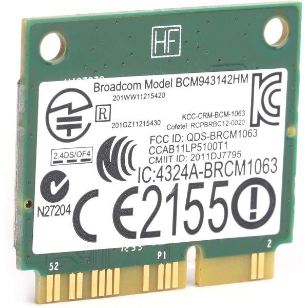 Bcm943142Hm Trådlöst nätverkskort Trådlöst nätverkskort Mini Pci E Wifi Bluetooth -adapter för Dell Xps 2710 17Tr Bcm943142Hm