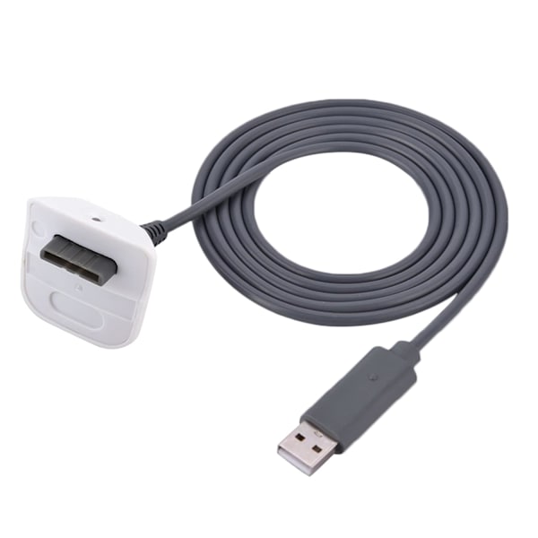 Laddningskabel Pure Copper USB -laddare för Microsoft för Xbox 360 trådlös handkontroll USB -laddare Snabbladdningskabel (Vit) (Vit)