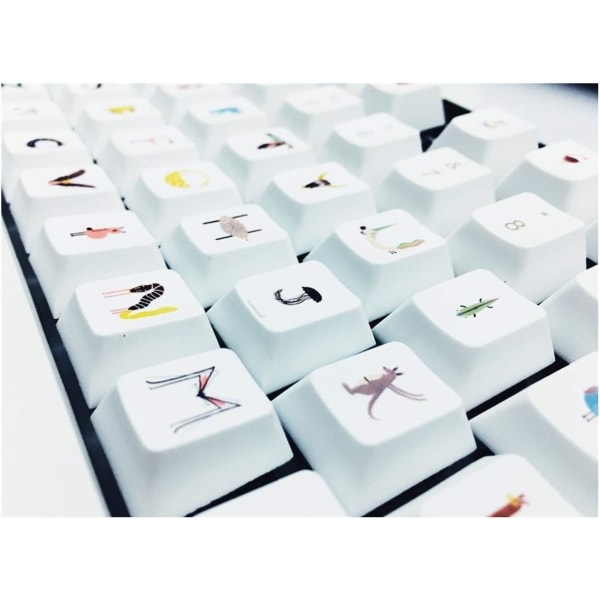 108 nycklar PBT Dye Sublimation Magic Animal Keycaps Printed Mekaniskt tangentbord Key Cap Profile