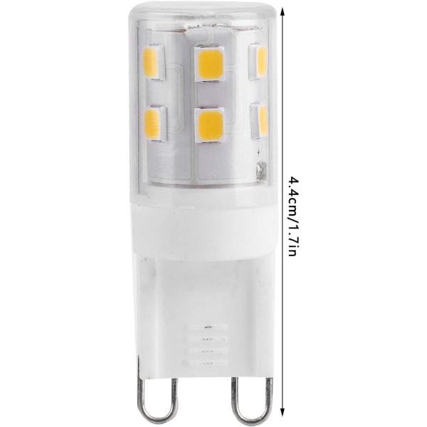 10st G9 2W 16LED Mini LED-lampor, keramisk bas Ögonskydd Dimbar design LED-lampor, energibesparande 30 Watt Halogen Ekvivalent för