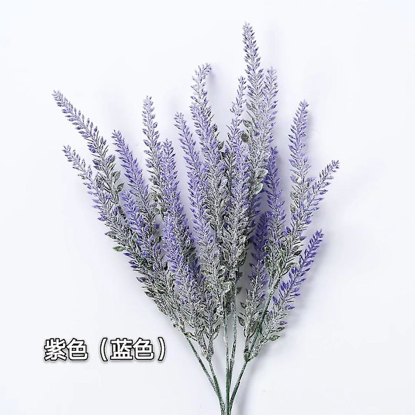 Konstgjord lavendelblomma 2 delar En bukett Lila lavendelbukett Realistisk simulering lavendelväxter