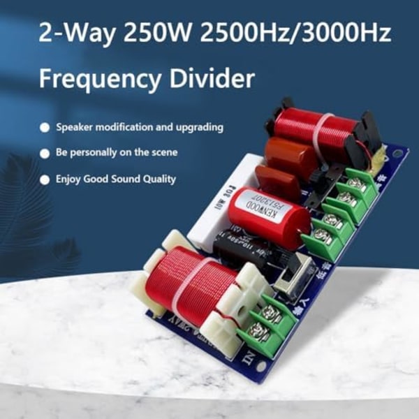 250 W 2500 Hz - 3000 Hz frekvens DIY-högtalare Filter Heimkino HiFi Stereo Crossover Filter