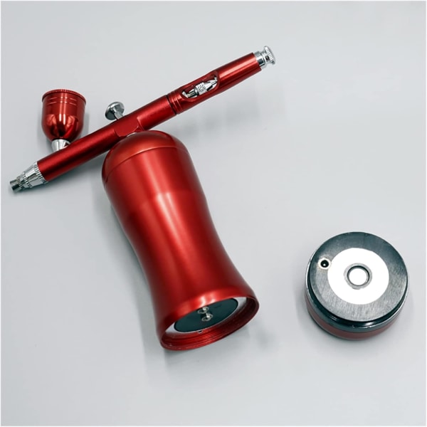 Designar Airbrush Kompressor Auto Start och Stop Funktion Byt ut med batteri Dual Action Gun Pen (Färg: Del B Svart)