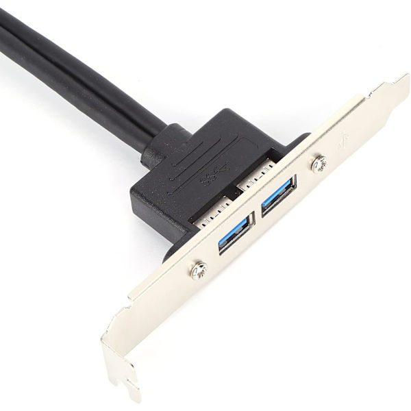 Moderkort 4 portar USB 3.0 Bakpanelsfäste Dubbel USB Baffelkabel Pvc Aluminiumlegering Mässing Dubbel USB Baffelkabel Moderkort 19 Pin Till Dual