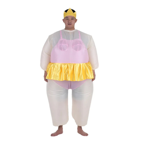 Söt uppblåsbar balettdräkt för vuxen kvinnlig/man fet kostym fan action spränga Halloween fest fancy jumpsuit kostym
