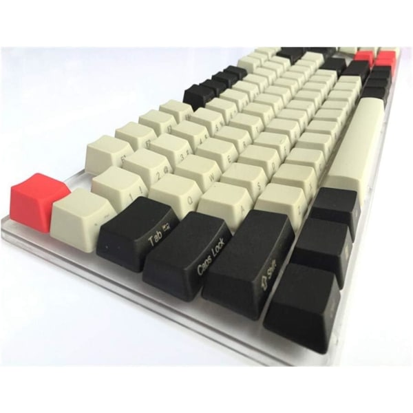 Svart Ljusgrå Mixed Dolch Thick PBT 104 87 61 Keycaps Profil Key Caps för mekaniskt tangentbord (axelkropp: print, färg: 104)