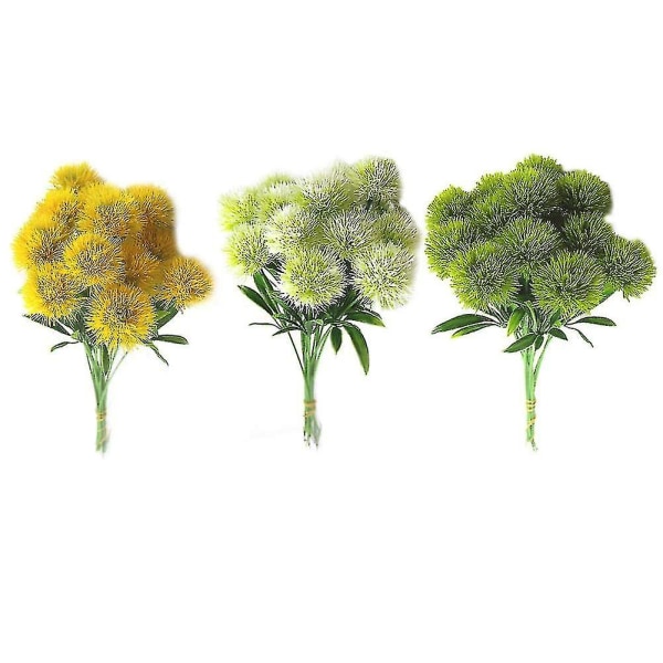 Konstgjord blomsimulering Maskros växt Blomma i vitt Blomarrangemang Grönt trädgårdsarbete -26 5cm Present