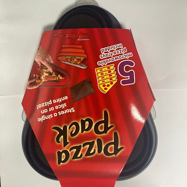 Bärbar Pizza Förvaringslåda Silikon Pizzalåda Hopfällbar Pizza Sandwich Pizzalåda svart