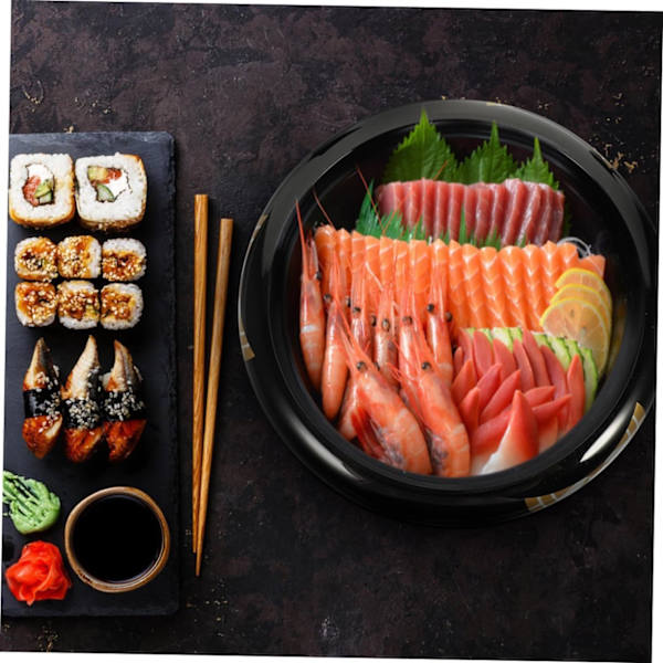 servis bestick Sashimi Tallrik Hem Sushi Tallrik Praktisk Sushi Tallrik Sushi Serveringsbricka Sushi Container Sushi Display Tallrik Japansk Sashimi Maträtt