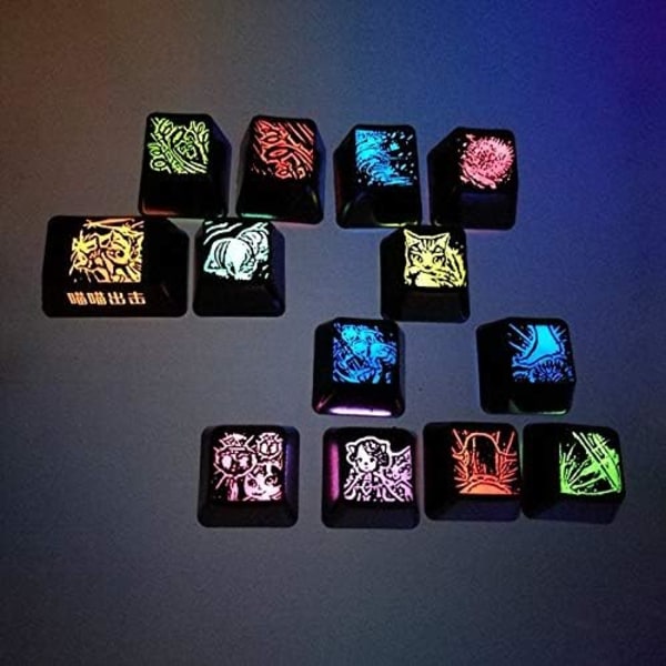 1 set Personality Keycap Mekaniskt tangentbord Gaming Key Caps för Blade & Soul Pattern (Färg: Blade Dancer)