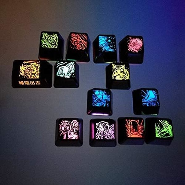 1 set Personality Keycap Mekaniskt tangentbord Gaming Key Caps för Blade & Soul Pattern (Färg: Summoner)