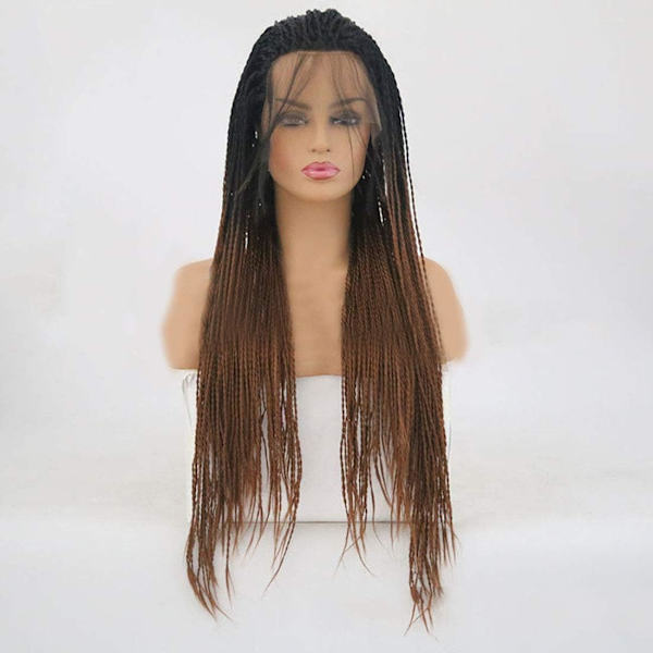 Hårförlängningar Fashian T Färg Långt rakt hår Gradientfärg Liten Scorpion Dirty Wig Front Spetsperuk (Färg: Fotofärg, Storlek: 22