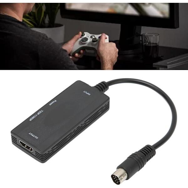 Sega Saturn Rca Converter Sega Saturn att kontakta Hdmi Tv Abs Black Game Console Converter Drive Free Lossless For Ss to HD Multimedia Interface