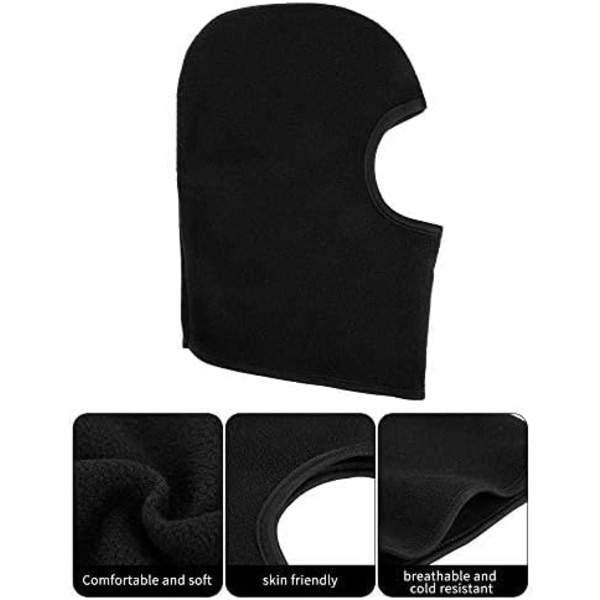 2 delar Balaclava skidmask för barn Vindtät nackvärmare Öronkåpor Mössor Vinterfleecedamasker för pojkar Flickor Grå, Svart Grå, Svart