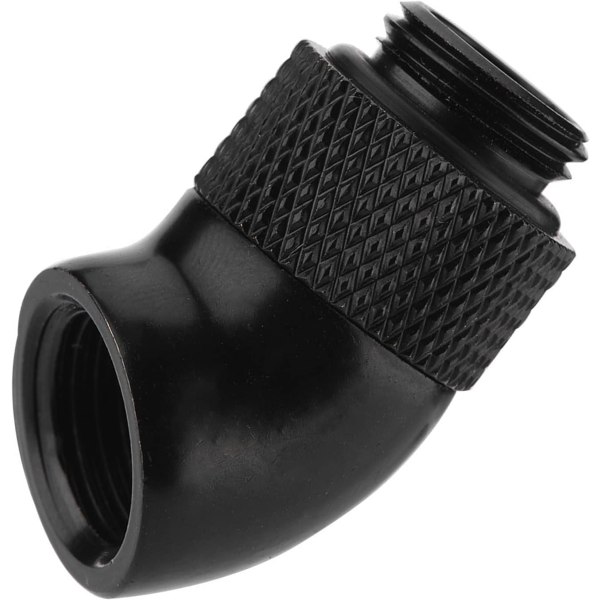 G1 4 Vinkel 45° Fitting 14Mm Roterande Nickelpläterad Mässing Svart G1 4 Gänga 45 Grad Böj Vinkel Roterande Fitting Adapter För CPU Vattenkylning Svart