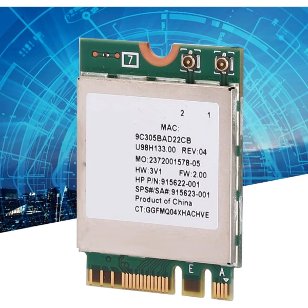 M.2 Wifi Andetooth Card Rtl8822Be Card Rtl8822Be Dual Band 5G M.2 Interfaceport Foretooth 4.2