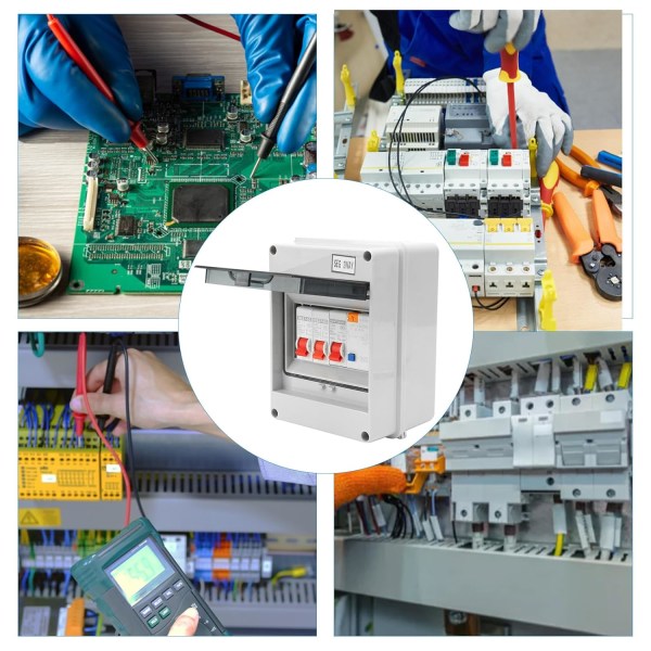 2-vägs konsumentenhet, minisäkringsbox effektbrytare panel 40A 30mA RCD 2MCB 6A+16A, IP65 skydd Anti-läckage garage konsumentenhet, RCD