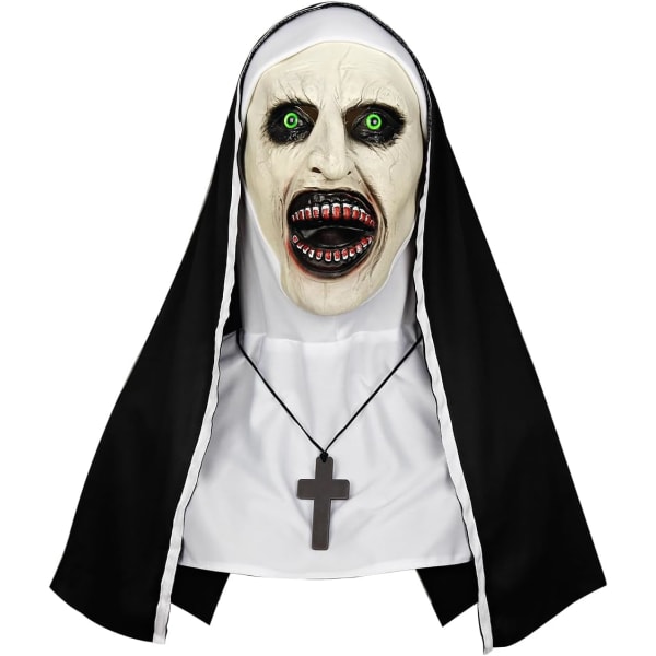 Läskiga nunnor maskerar den trollande masken skräck halloween som är för vuxna