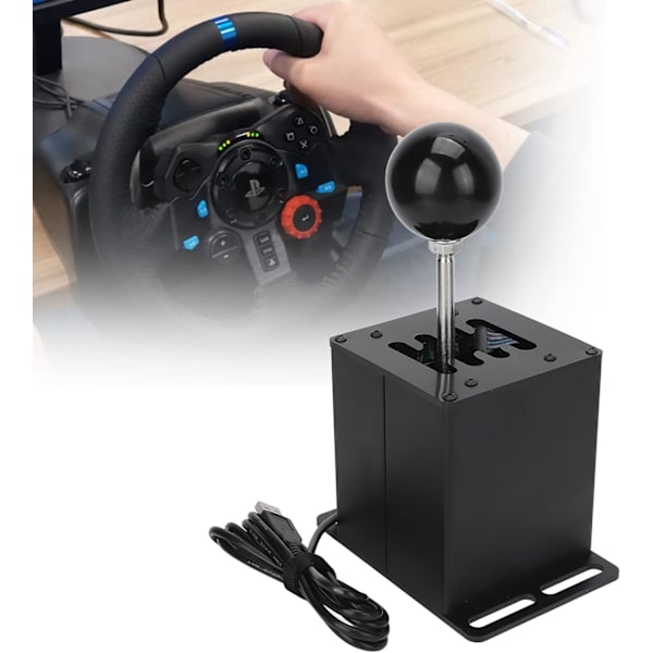 H Shifter Pc Sim Racing Shifter Black USB Simulator Shifter 7 RH Gear Shifter For Ats Ets Dust Wrc Sim Racing Game For For Logitech G29 G27 G25 G920