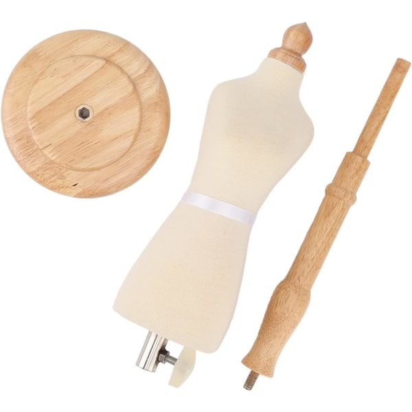 Kvinnlig Klänning Form Mannequin Torso, Mini Mannequin Body Kvinna, Dressmakers Dummy, Justerbar Klänning Modell Mannequin Body med runt stativ,
