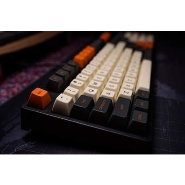 1 set SA Profile Carbon Theme Warning Key Cap Mekanisk tangentbord Dye Sublimation Keycaps För MX Switchar (Färg: Kit 1)