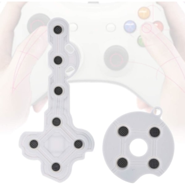 Xbox 360-spel Conductive Rubber Abs 10-st Conductive Rubber Contact Pad-knapp för Xbox 360 Game Handle Game Controller
