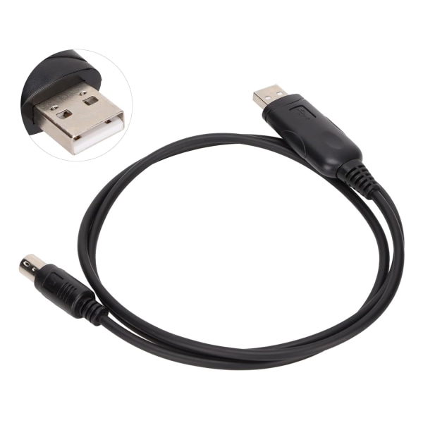 8-stifts Mini Din till USB 8-stifts Din Hona till USB -kabel Skrivfrekvenskabel PVC 8-stifts Mini Din-kontakt Stabil USB programmeringskabel för Ft-100d Ft-817
