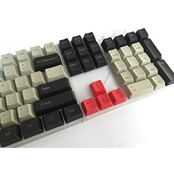 Svart Ljusgrå Mixed Dolch Thick PBT 104 87 61 Keycaps Profil Key Caps för mekaniskt tangentbord (axelkropp: print, färg: 87)