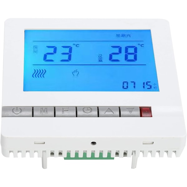 Tat Pc+Abs Ac220Vtat Golvvärme Temperaturkontrollpanel med LCD-skärm Värmekontroller