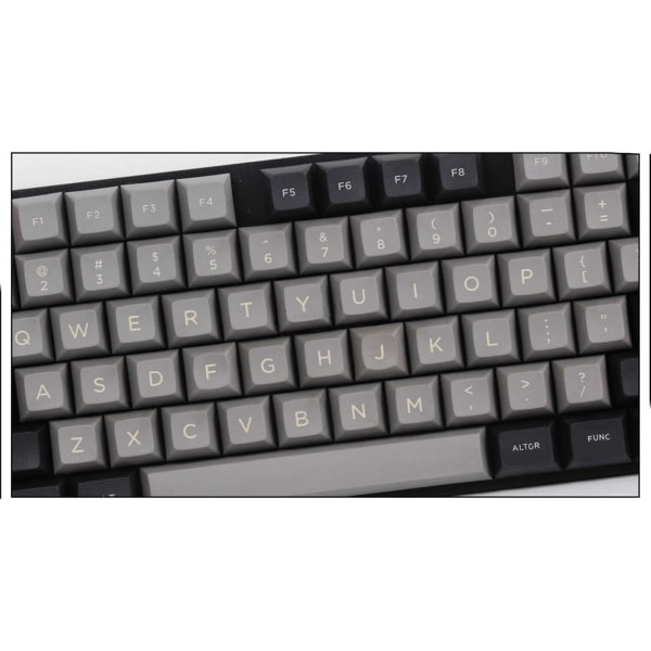 Black-Deep Grey 112 tangenter PBT DSA Keycaps Layout - etsade och tomma för switchar Mekaniskt tangentbord (Färg: Print)