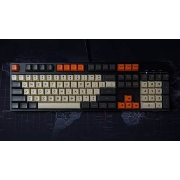 1 set SA Profile Carbon Theme Warning Key Cap Mekanisk tangentbord Dye Sublimation Keycaps För MX Switchar (Färg: Kit 1)