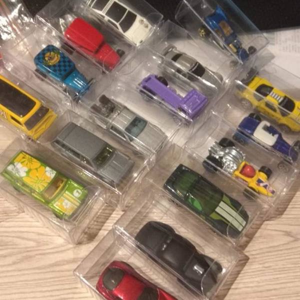 50 st Leksaksbilsutställningslådor, PVC-transparent låda modell Leksaksbilsutställningslåda, 1/64 skala organizer Case