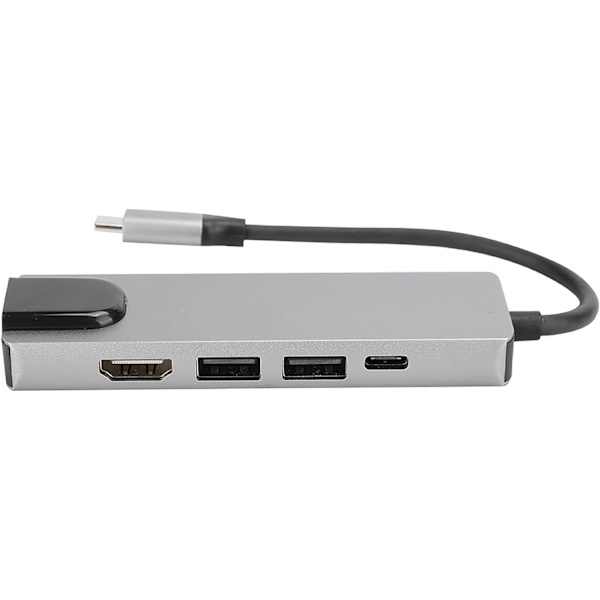 Digital analog dockningsstation Displaylink 5 i 1 typ-C-nav aluminiumlegering 5 i 1 typc-hub till hdmi-adapter 4K typc till gigabit Ethernet Rj45