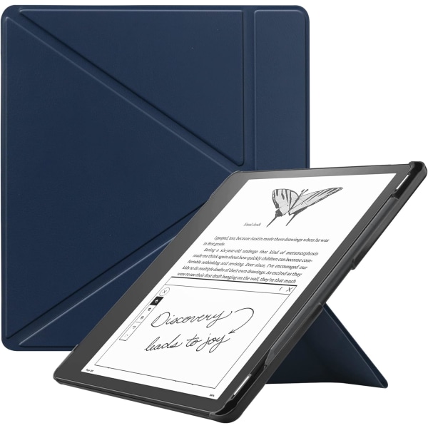 Slimshell- case för Kindle Scribe 10,2” 2022 släppt, premium lätt PU- cover med Auto Sleep/Wake för Kindle Scribe 10,2 tum-marinblå